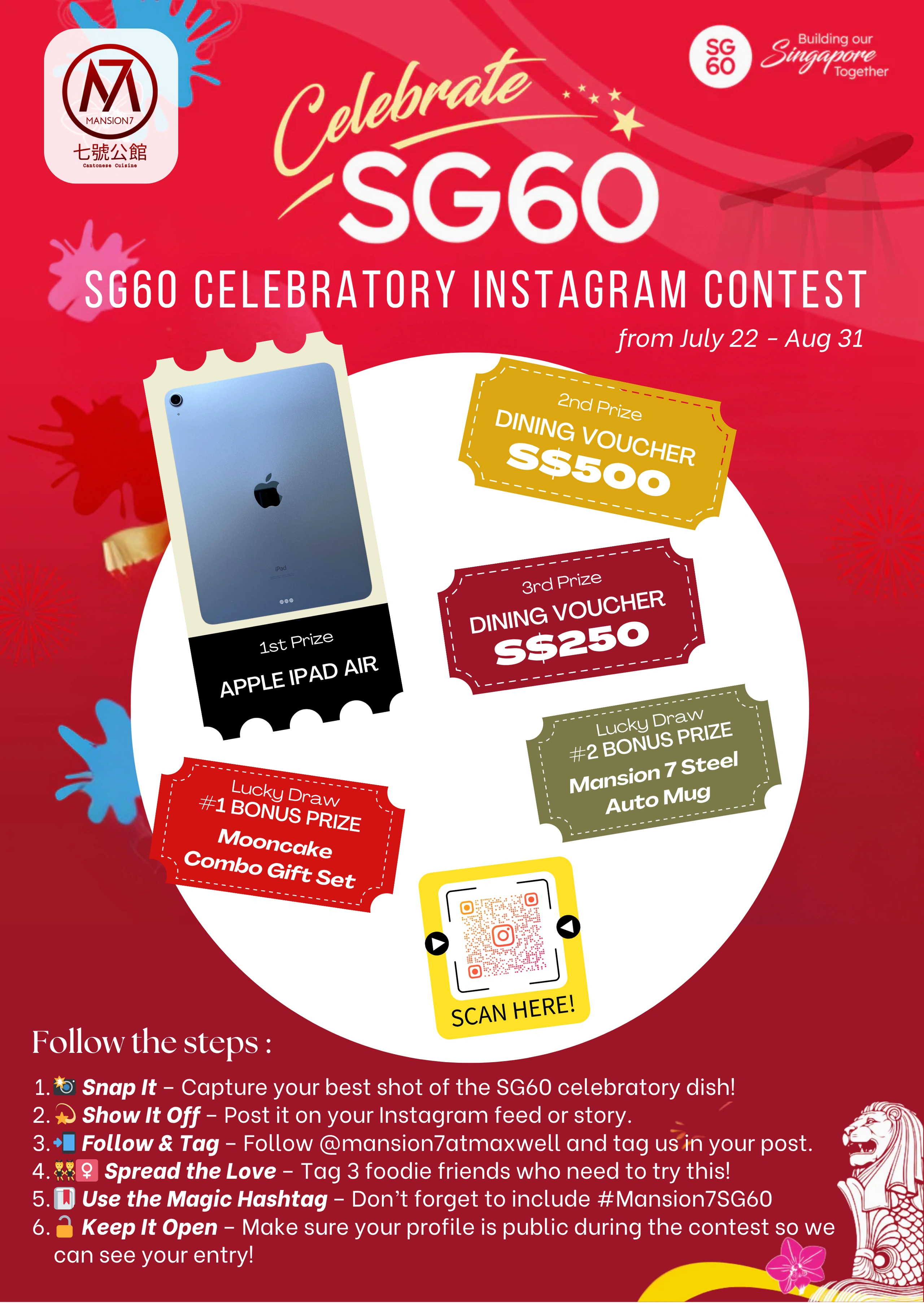 Mansion 7 SG60 Celebratory Instagram Contest Details